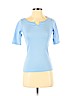 Ann Taylor 100% Cotton Blue Short Sleeve Top Size XS (petite) - photo 1