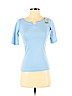 Ann Taylor 100% Cotton Blue Short Sleeve Top Size XS (petite) - photo 1