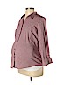 Motherhood Red Long Sleeve Button-Down Shirt Size L - photo 1