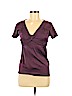 Proenza Schouler Purple Short Sleeve Silk Top Size 2 - photo 1