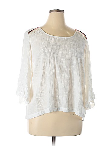 Melissa McCarthy Seven7 3/4 Sleeve Blouse (view 1)