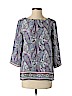 J.jill 100% Polyester Purple 3/4 Sleeve Blouse Size S (petite) - photo 1