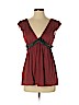 Vera Wang 100% Lyocell Red Short Sleeve Top Size 4 - photo 1