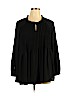 Charter Club 100% Polyester Black Long Sleeve Blouse Size XL - photo 1