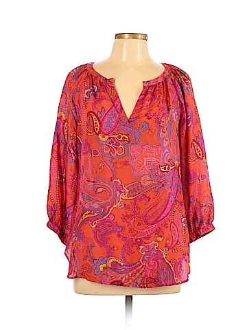 Lauren by Ralph Lauren 3/4 Sleeve Silk Top (view 1)