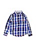 Nautica Checkered-gingham Blue Long Sleeve Button-Down Shirt Size M (youth) - photo 1