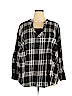 Woman Within 100% Cotton Black Long Sleeve Blouse Size 2X - photo 1