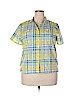 Alfred Dunner Yellow Short Sleeve Button-Down Shirt Size 18 (petite) - photo 1