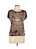Susan Lawrence 100% Cotton Brown Short Sleeve Top Size L (petite) - photo 1