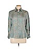 Lafayette 148 New York 100% Polyester Green Long Sleeve Blouse Size 12 - photo 1