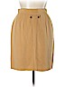 Dana Buchman 100% Silk Tan Silk Skirt Size 16 - photo 2