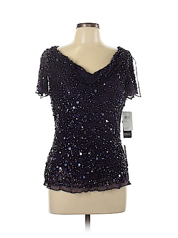 Adrianna Papell Short Sleeve Silk Top (view 1)