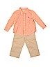 Ralph Lauren 100% Cotton Orange Long Sleeve Button-Down Shirt 12-18 MO / 18 MO - photo 1