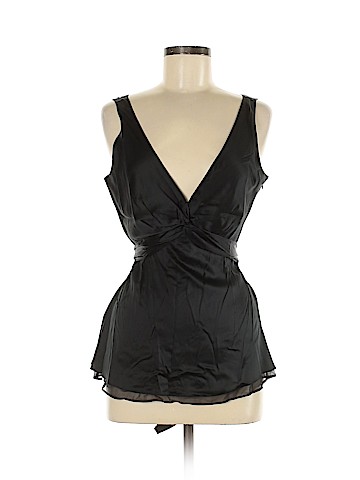 BCBGMAXAZRIA Sleeveless Silk Top (view 1)