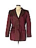 Burberry 100% Polyester Burgundy Blazer Size 10 - photo 1