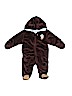 Just One Year by Carter's 100% Polyester Solid Brown One Piece Snowsuit 0-3 MO / 3 MO - photo 1