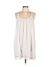 Charlie Paige 100% Viscose White Sleeveless Blouse Size L - photo 1