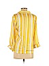 Topshop 100% Polyester Yellow Long Sleeve Button-Down Shirt Size 4 - photo 2