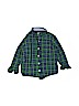 OshKosh B'gosh 100% Cotton Checkered-gingham Green Long Sleeve Button-Down Shirt Size 3T - photo 1