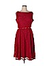 Black Label by Evan Picone 100% Polyester Red Casual Dress Size 14 - photo 1