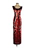 Lew Magram 100% Polyester Red Cocktail Dress Size 4 - photo 1