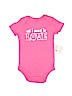 Unbranded Pink Short Sleeve Onesie Size 6-9 mo - photo 1