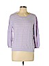 Amour Vert 100% Organic Cotton Purple Pullover Sweater Size L - photo 1