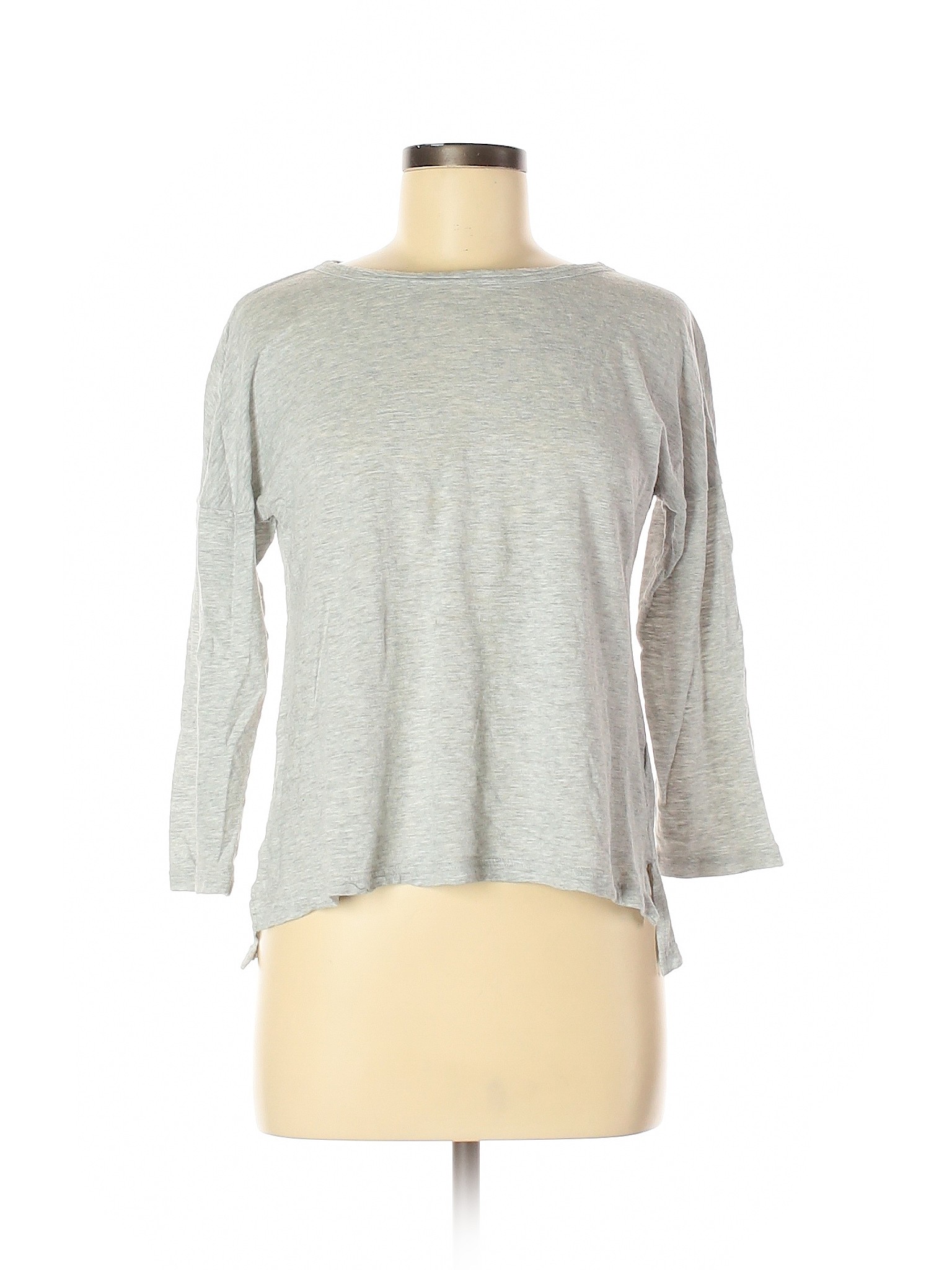 Banana Republic Factory Store Women Gray 3/4 Sleeve T-Shirt S | eBay