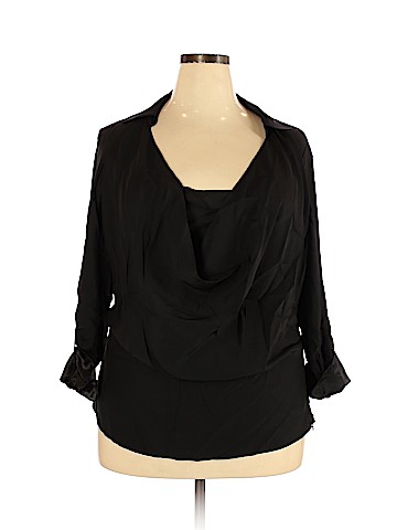 Lafayette 148 New York Long Sleeve Silk Top (view 1)