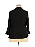 Lafayette 148 New York 100% Silk Black Long Sleeve Silk Top Size 18 - photo 2