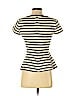 Theory 100% Cotton Ivory Short Sleeve Blouse Size 4 - photo 2