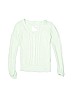 Justice Solid Green Pullover Sweater Size 12 - photo 1