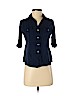 Style&Co 100% Cotton Blue 3/4 Sleeve Button-Down Shirt Size S (petite) - photo 1