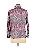 Talbots 100% Cotton Purple 3/4 Sleeve Button-Down Shirt Size M (petite) - photo 2