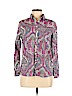Talbots 100% Cotton Purple 3/4 Sleeve Button-Down Shirt Size M (petite) - photo 1
