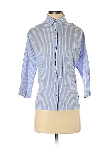 Zara 3/4 Sleeve Button-Down Shirt (view 1)