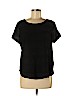 Ann Taylor Factory 100% Polyester Black Short Sleeve Blouse Size M (petite) - photo 1