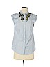 Banana Republic 100% Cotton White Sleeveless Button-Down Shirt Size S (petite) - photo 1