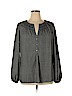 Max Studio 100% Polyester Black Long Sleeve Blouse Size XL - photo 1