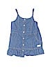 7 For All Mankind 100% Cotton Solid Blue Sleeveless Blouse 12-18 MO / 18 MO - photo 1