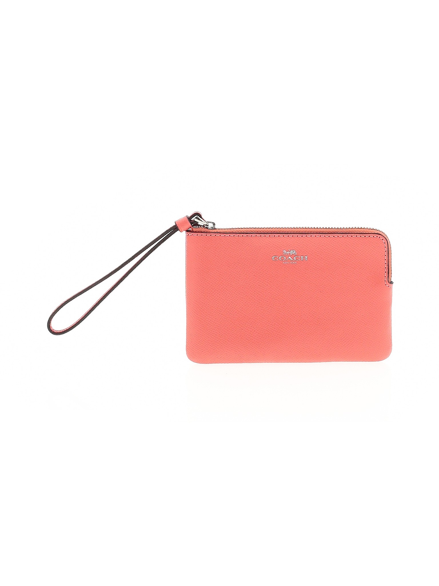 Coach Factory 100% Canvas Solid Pink Orange Leather Wristlet One Size - 65% off | thredUP