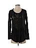 Rebecca Taylor 100% Cotton Black Long Sleeve Top Size S - photo 1