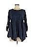 Altar'd State 100% Cotton Blue 3/4 Sleeve Top Size M - photo 1