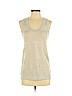 an original MILLY of New York 100% Linen Tan Sleeveless Top Size P (petite) - photo 1