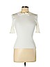 Topshop 100% Polyester White Short Sleeve Top Size 10 - photo 1