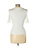 Topshop 100% Polyester White Short Sleeve Top Size 10 - photo 2