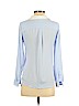 Ann Taylor LOFT 100% Polyester Blue Long Sleeve Blouse Size XS (petite) - photo 2