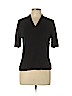 Coldwater Creek Black Short Sleeve Top Size L (petite) - photo 1