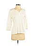 Kim Rogers 100% Cotton Ivory 3/4 Sleeve Top Size S (petite) - photo 1