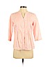 Talbots 100% Cotton Pink 3/4 Sleeve Button-Down Shirt Size P (petite) - photo 1